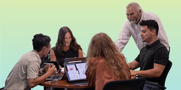 Dr. Zachman attending to current NWHSU students